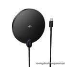 Wireless charger Hoco 15W with cable USB C and digital display CW62 black