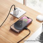 Wireless charger Hoco 15W with cable USB C and digital display CW62 black
