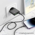Phone charger Hoco Slim USB A + USB C QC3.0 PD 3A 20W + cable USB C to Lightning N38 black