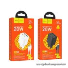 Hoco N55 hálózati gyorstöltő – 20W teljesítmény, 4 kimenet, USB-C kábellel