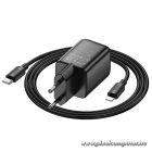 Phone charger Hoco USB A + USB C QC3.0 PD 3A 20W + cable USB C to Lightning N52 black