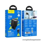 Phone charger Hoco USB A + USB C QC3.0 PD 3A 20W + cable USB C to Lightning N52 black