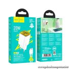 HOCO N52 hálózati töltő – 20W + 18W, dupla kimenet, USB-C – USB-C kábel (1 m)