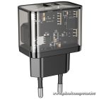 Phone charger Hoco USB A + USB C QC3.0 PD 3A 20W N34 transparent