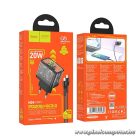 Phone charger Hoco USB A + USB C QC3.0 PD 3A 20W + cable USB C to USB C N34 transparnent