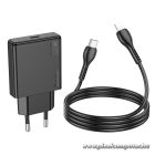 Phone charger Hoco Slim USB C QC PD 20W + cable USB C to Lightning N37 black
