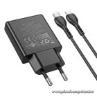 Phone charger Hoco Slim USB C QC PD 20W + cable USB C to Lightning N37 black