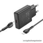 Phone charger Hoco Slim USB C QC PD 20W + cable USB C to Lightning N37 black