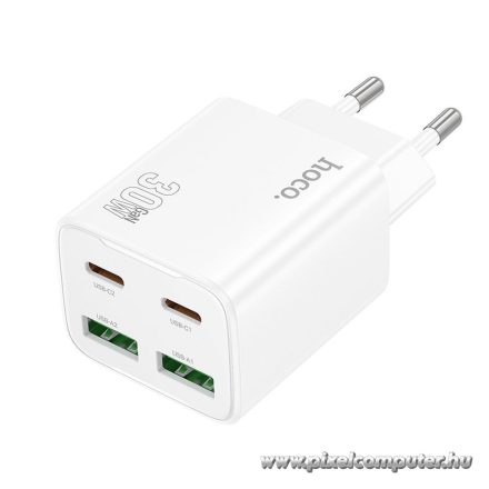 HOCO N56 hálózati töltő – 4 port, 30W, PD / PPS / QC gyorstöltés