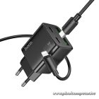 Phone charger Hoco 2 x USB C + 2 x USB A QC3.0 PD 3A 30W + cable USB C to Lightning N56 black