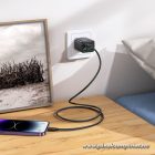 Phone charger Hoco 2 x USB C + 2 x USB A QC3.0 PD 3A 30W + cable USB C to Lightning N56 black