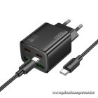 Hoco N56 hálózati gyorstöltő – 30W teljesítmény, 4 kimenet, USB-C kábellel