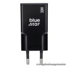 Phone charger Blue Star Slim GaN 2 x USB C QC4.0 PD 3A 30W TFK-SC-30WCC black