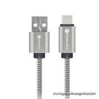 Cable USB A to USB C Forcell F-Energy QC4.0 3A 66W Metal 1 m C234 silver
