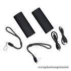 Powerbank Veger W0587 2,4A 2 pcs 2 x 5000 mAh with hand warmer black and silver