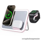 FORCELL F-ENERGY Mag Mirror 15W 3 in 1 wireless charger compatible with MagSafe / Apple Watch / Samsung Watch / Airpods pink