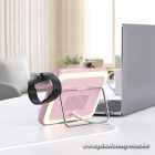 FORCELL F-ENERGY Mag Mirror 15W 3 in 1 wireless charger compatible with MagSafe / Apple Watch / Samsung Watch / Airpods pink