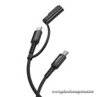 Cable 2in1 USB C to USB C / Mag3 Hoco 240W 1,8 m U142 black