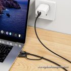 Cable 2in1 USB C to USB C / Mag3 Hoco 240W 1,8 m U142 black