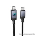 Hoco X118 – 60W USB-C – USB-C gyorstöltő kábel LED teljesítmény kijelzővel, 1 méter