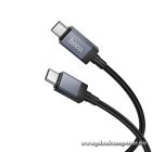 Hoco X118 – 60W USB-C – USB-C gyorstöltő kábel LED teljesítmény kijelzővel, 1 méter