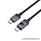 Hoco X118 – 60W USB-C – USB-C gyorstöltő kábel LED teljesítmény kijelzővel, 1 méter