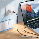 Hoco X118 – 60W USB-C – USB-C gyorstöltő kábel LED teljesítmény kijelzővel, 1 méter