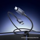 Hoco X118 – 60W USB-C – USB-C gyorstöltő kábel LED teljesítmény kijelzővel, 1 méter