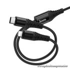 Cable 2in1 USB C to USB C+Lightnig Hoco 1 m X123 black