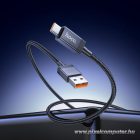Hoco X118 – 5A USB-A – USB-C gyorstöltő kábel LED teljesítmény kijelzővel, 1 méter