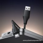 Silicone Cable USB A to USB C Hoco 3A 1 m X124 black