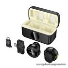 Wireless microphones 2in1 Lightning / USB C Hoco L22 black