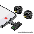 Wireless microphones 2in1 Lightning / USB C Hoco L22 black