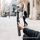 Selfie stick Hoco tripod with remote control 360 degree with auto face tracking K32 black