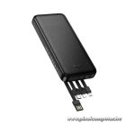 Hoco J163 10000mAh Power Bank – 4 beépített kábellel