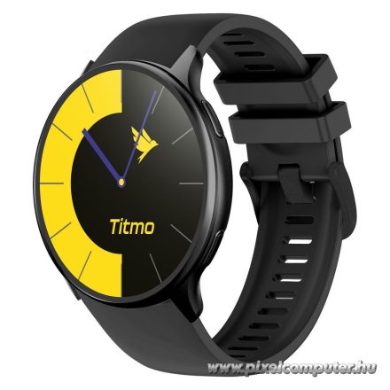 Smartwatch TITMO O-200 (GPS, AMOLED, bluetooth call, silicone strap) black