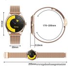 Smartwatch TITMO O-170 (AMOLED, bluetooth call, stainless steal gold mesh strap) gold