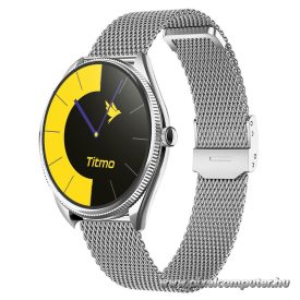   Smartwatch TITMO O-170 (AMOLED, bluetooth call, stainless steal silver mesh strap) silver
