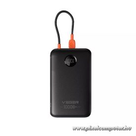   Veger K1C W1189 Powerbank 10 000 mAh – 22.5W gyorstöltés, beépített USB-C kábellel