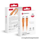 Cable USB C to USB C Forcell F-Energy QC4.0 PD 5A 100W Silicone 1 m C347 navy orange