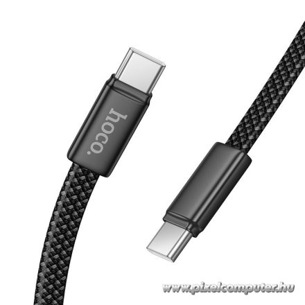 Flat Cable USB C to USB C Hoco 3A 60W 1 m X125 black