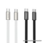 Flat Cable USB C to USB C Hoco 3A 60W 1 m X125 black