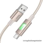Hoco U144 USB-A – USB-C Kábel 1,2 m – 3A gyorstöltés, LED megvilágítás, erősített kivitel