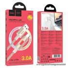 Hoco U144 USB-A – USB-C Kábel 1,2 m – 3A gyorstöltés, LED megvilágítás, erősített kivitel