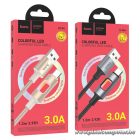 Hoco U144 USB-A – USB-C Kábel 1,2 m – 3A gyorstöltés, LED megvilágítás, erősített kivitel
