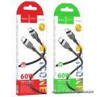 Hoco X109 – 60W USB-C – USB-C szilikon gyorstöltő kábel, 2 méter