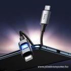 Hoco U144 – 60W USB-C – USB-C gyorstöltő kábel LED világítással, 1,2 méter