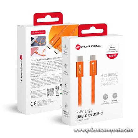 Cafule Flat USB-C – USB-C kábel 100 W – lapos csatlakozó