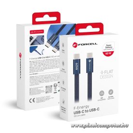   Cafule Flat USB-C – USB-C kábel 60 W – lapos csatlakozó