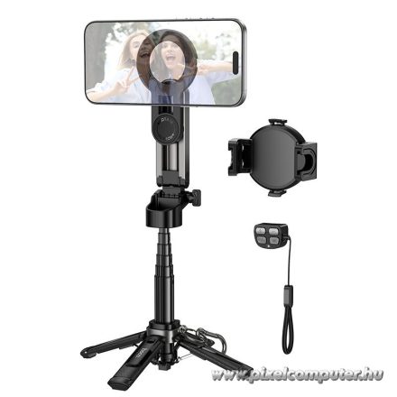 HOCO K27 PRO mágneses telefon állvány – 480 mm állítható magasság, Bluetooth 5.2 távirányító